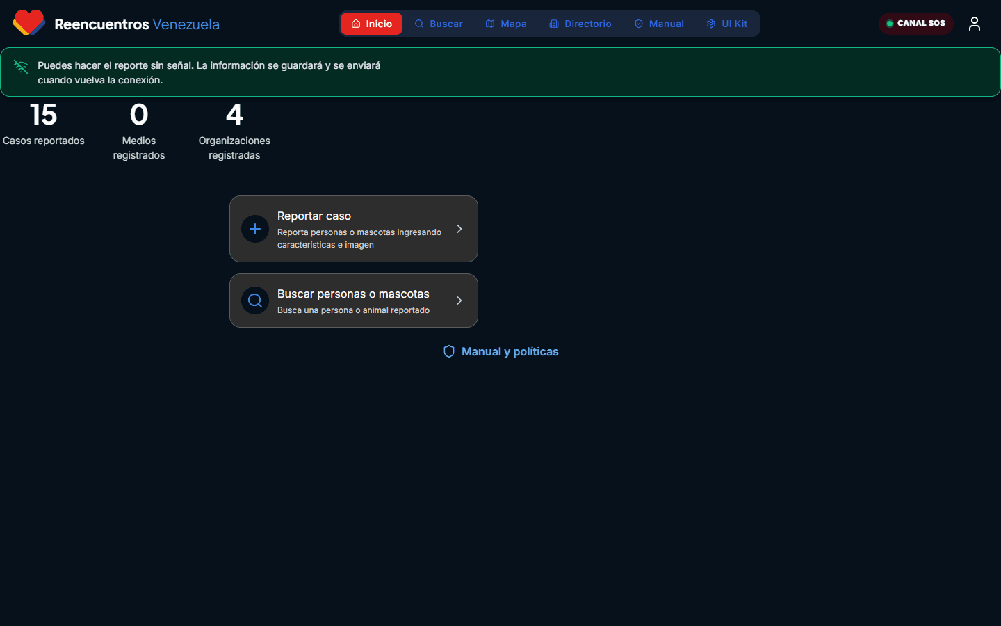 Reencuentro Terremoto Venezuela screenshot 1