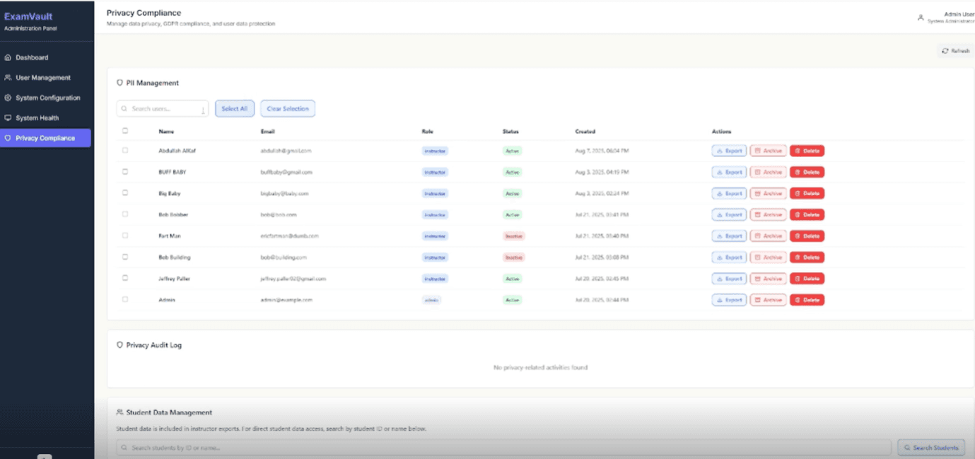 ExamVault — Automated Exam Generation & Analysis screenshot 7